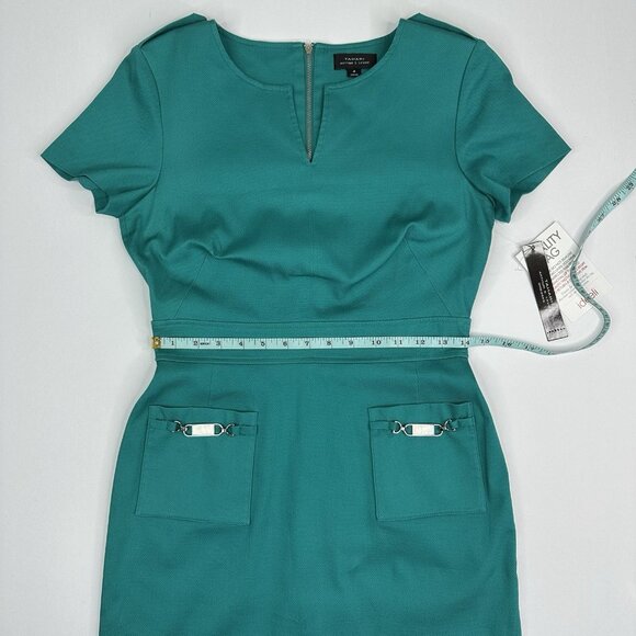 Tahari‎ Women's NWT Turquoise Linny Business Career Shift Dress 4/C34 - Picture 10 of 16